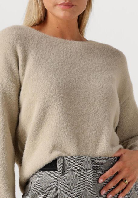 Beige JANSEN AMSTERDAM Truien/vesten CAILY TRUI P 150 ROUND NECKLINE - large