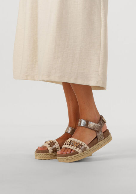 MOU Sandales plates ROPE SANDAL BLACK WITH STRAP Bronze - large