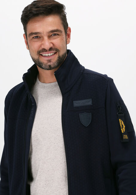 Blauwe PME LEGEND Vest ZIP JACKET STRUCTURE SWEAT - large