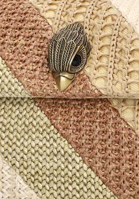 Bruine KURT GEIGER LONDON Schoudertas MINI KENSINGTON BAG RAFFIA Bruine KURT GEIGER LONDON Schoudertas MINI KENSINGTON BAG RAFFIA - large