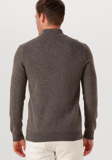 Grijze PROFUOMO Trui PULLOVER HALF ZIP WOOL BLEND - large