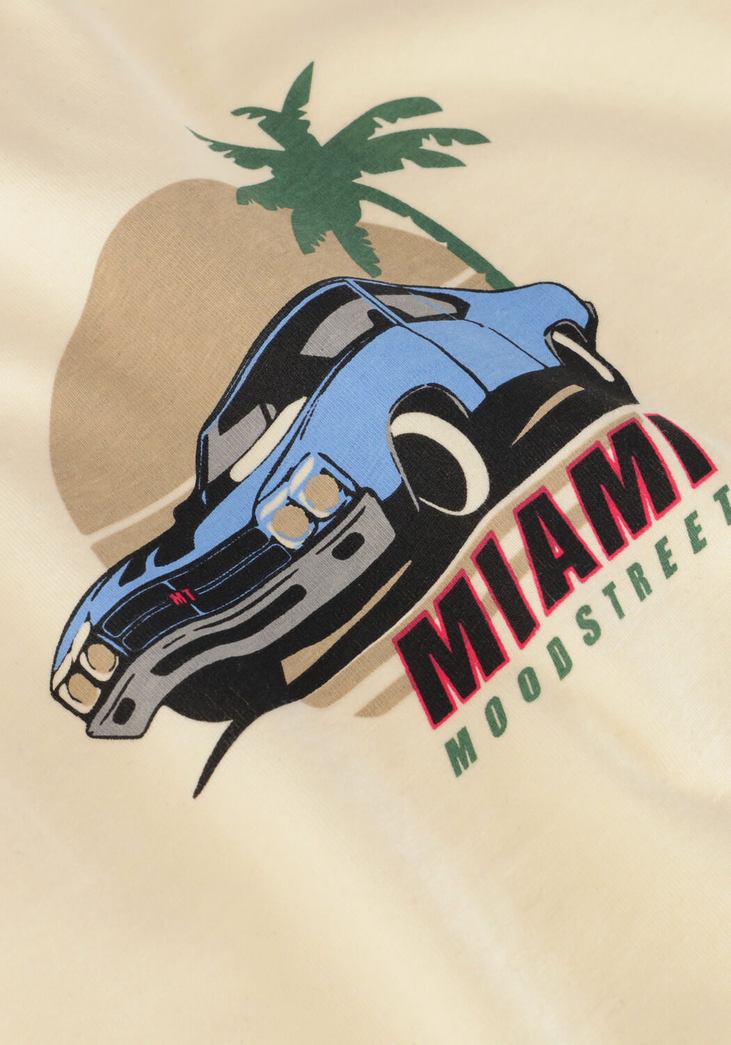 MOODSTREET T-shirt T-SHIRT LEWIS MIAMI Blanc - large