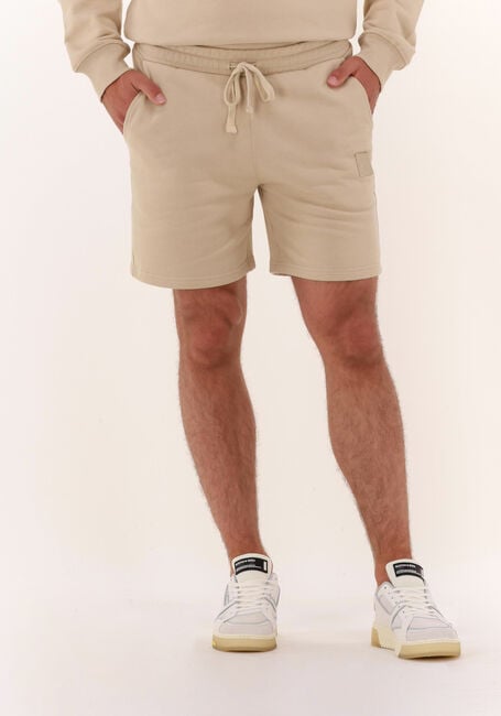 COLOURFUL REBEL Pantalon courte UNI PATCH SWEAT SHORT Sable - large