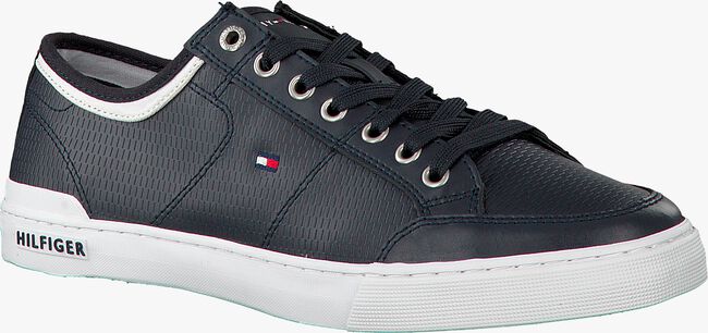 Blauwe TOMMY HILFIGER Lage sneakers CORE CORPORATE LEATHER SNEAKER - large