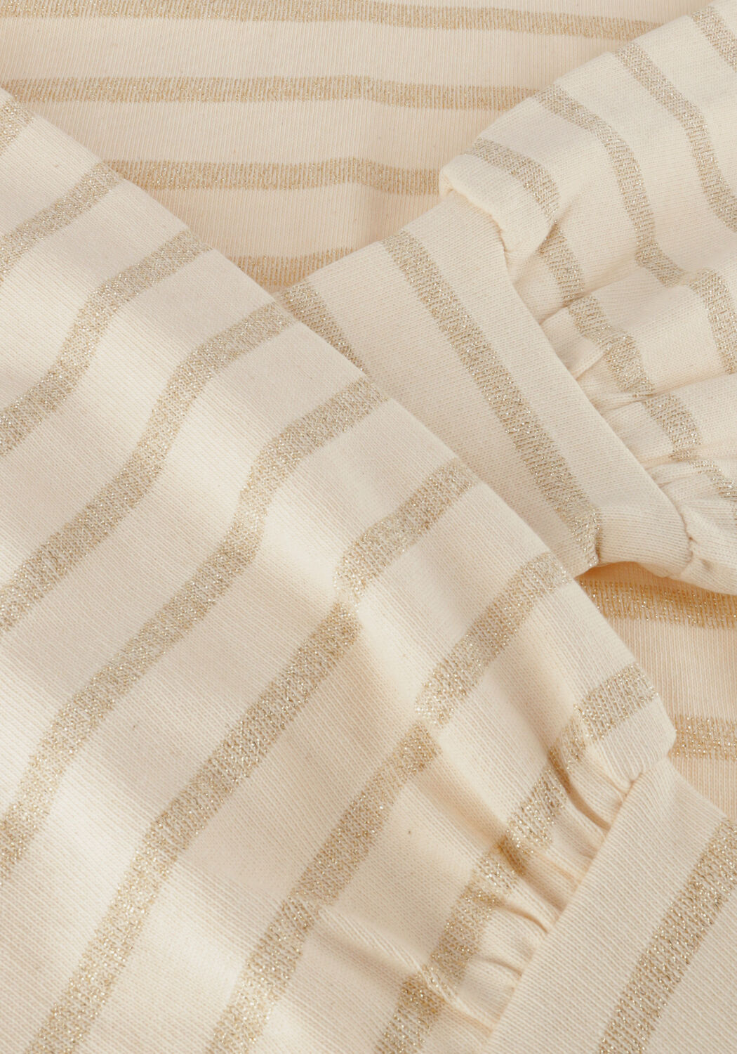 Gebroken wit SUMMUM Trui BALLOON SLEEVE TOP GLITTER STRIPE HEAVY JERSEY - large