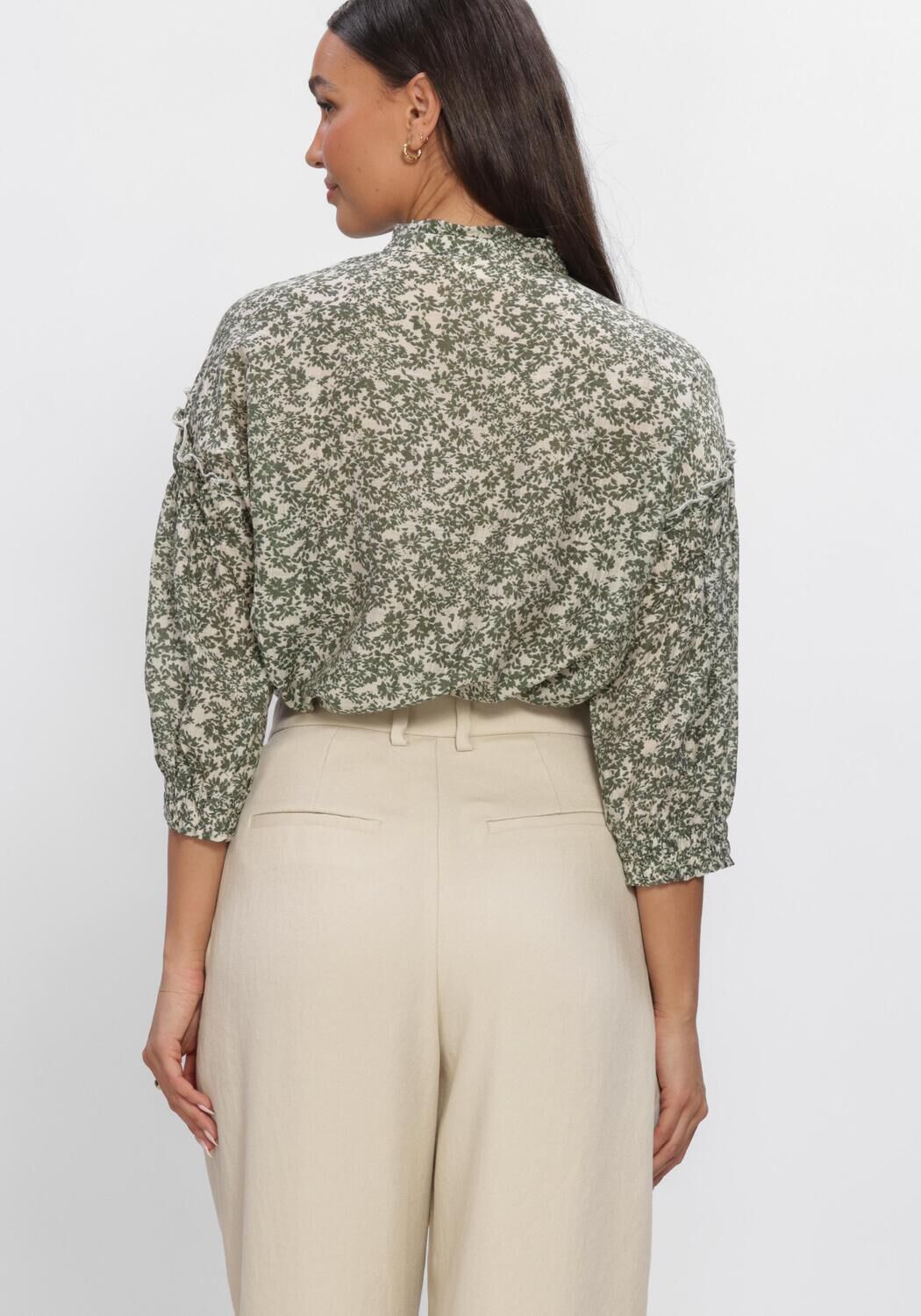 Witte MSCH COPENHAGEN  MSCHSERAPHINA 3/4 SHIRT AOP - large