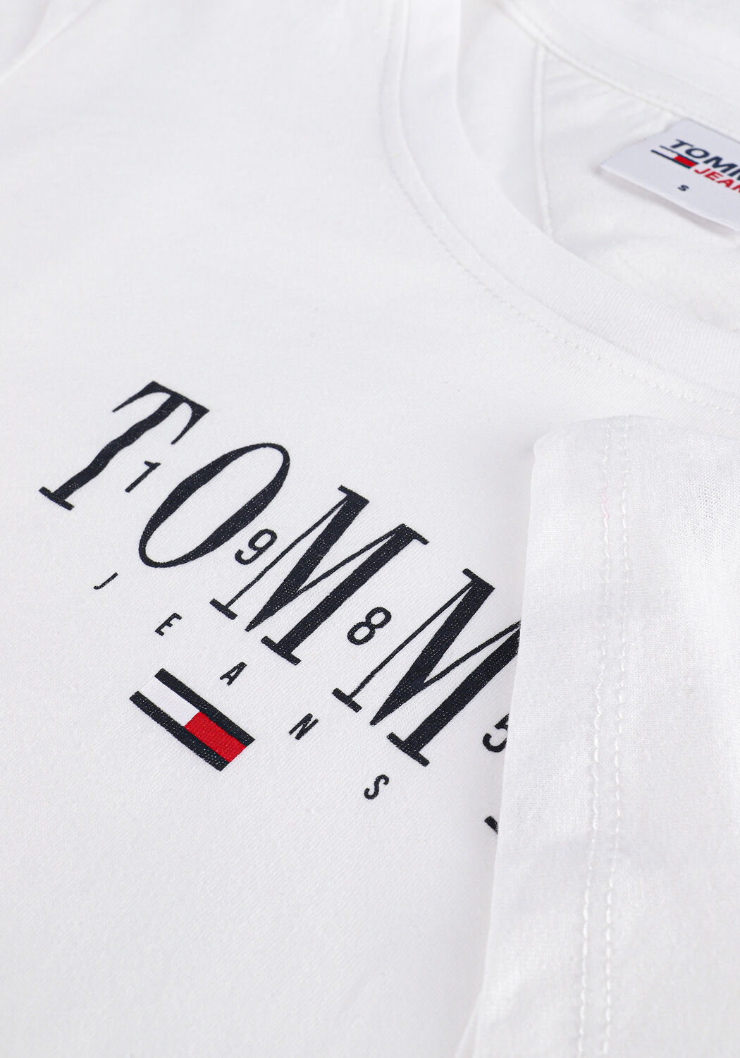 TOMMY JEANS T-shirt TJW SKINNY ESSENTIAL LOGO 1 SS en blanc - large