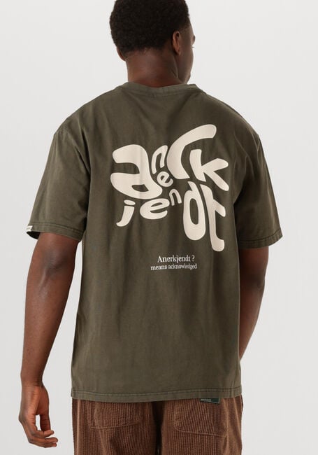 Donkergroene ANERKJENDT T-shirt AKVILLADS ANERKJENDT? PRINT S/S TEE - large