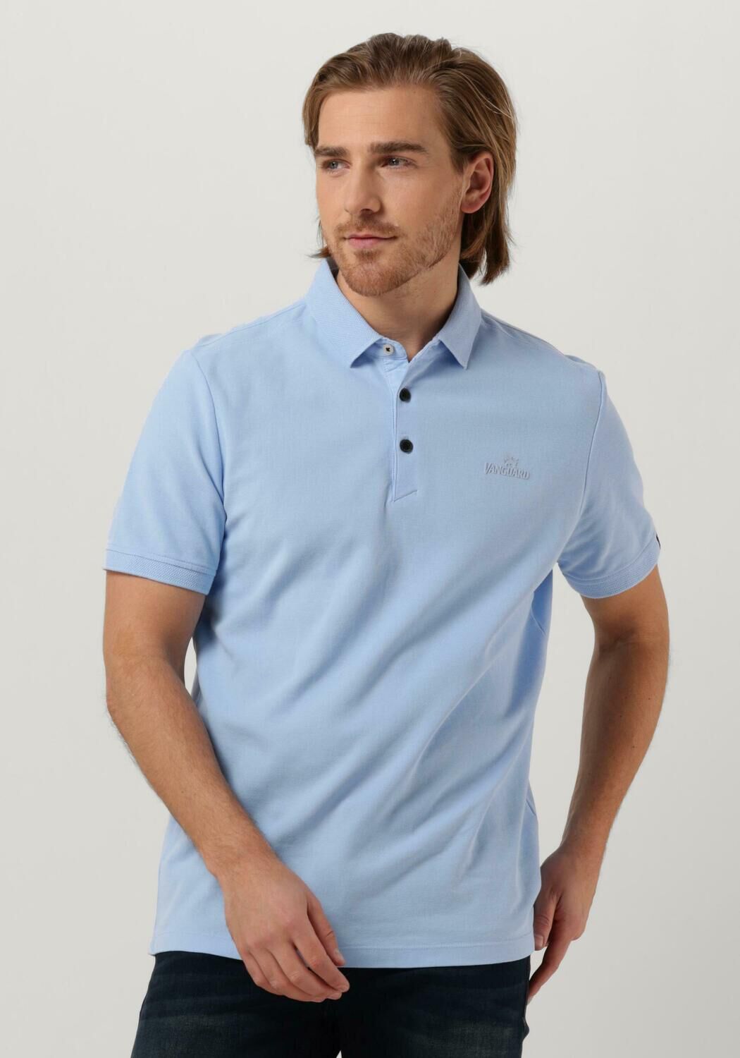 VANGUARD Polo SHORT SLEEVE POLO PIQUE Bleu clair Omoda