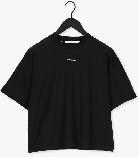 Zwarte CALVIN KLEIN T-shirt MICRO BRANDING LOOSE TEE - large
