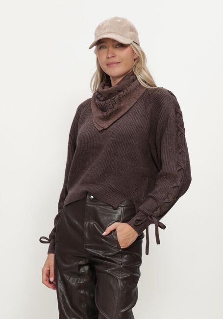 HAUTE L'AMITI&Eacute; DUKE TIE KNIT Pulls & Gilets en marron - large