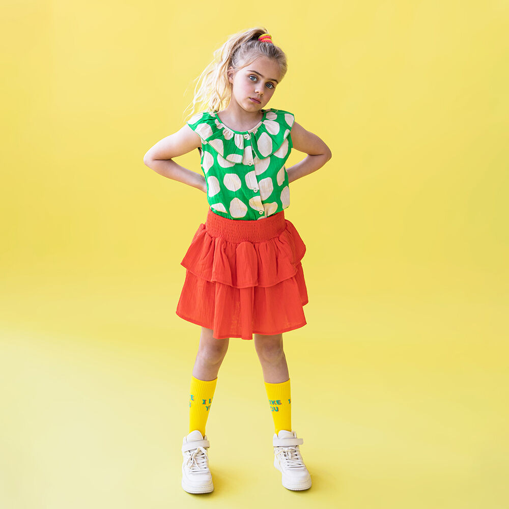 CARLIJNQ Mini-jupe BASIC - LAYERED SKIRT en rouge - large