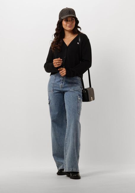 TOMMY JEANS Pull TJW ESSENTIAL BADGE CARDIGAN en noir - large