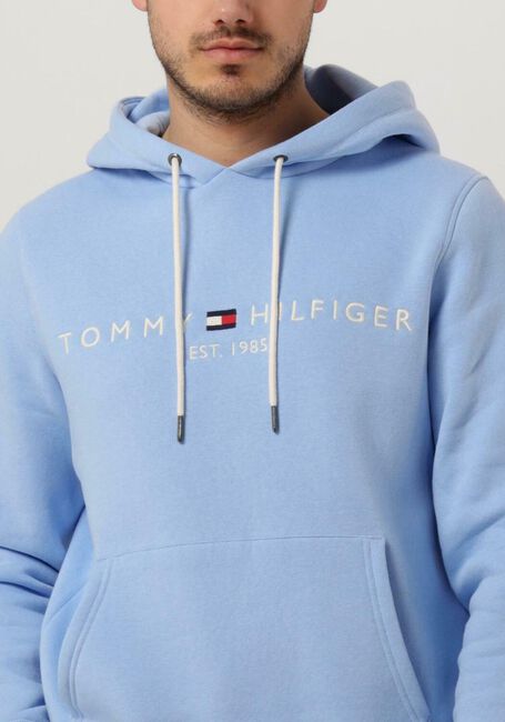Lichtblauwe TOMMY HILFIGER Sweater TOMMY LOGO HOODIE - large