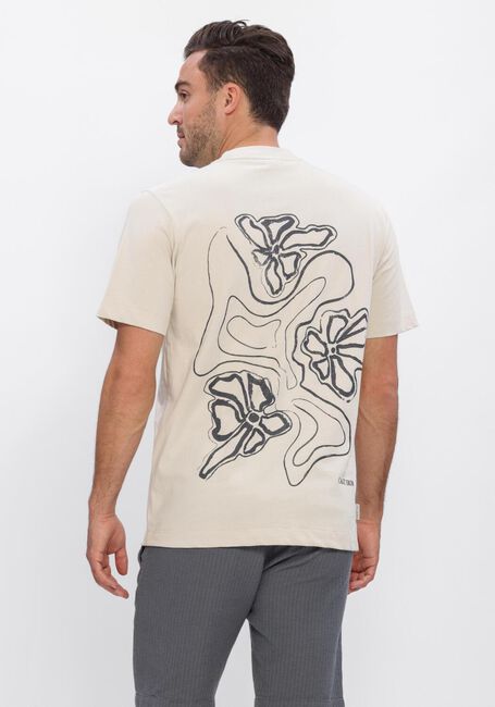 Beige CAST IRON T-shirt SHORT SLEEVE R-NECK REGULAR FIT SINGLE JERSEY - large