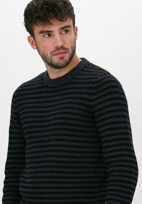 Grijze SELECTED HOMME Trui SLHDAVIS LS KNIT CREW NECK U - large