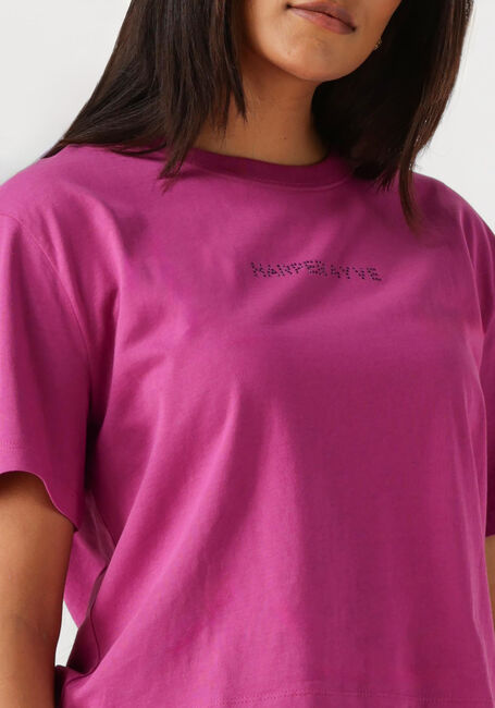 HARPER & YVE T-shirt CROPPEDLOGO-SS en violet - large