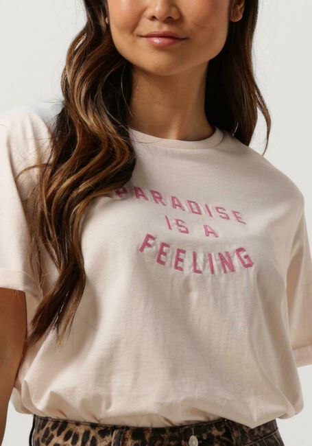 CATWALK JUNKIE T-shirt RELAXED ROLLED-UP SLEEVE TEE en rose - large