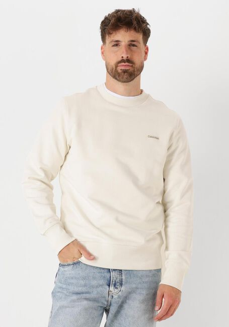 CALVIN KLEIN Pull CALVIN KLEIN LABEL CREW NECK Écru - large