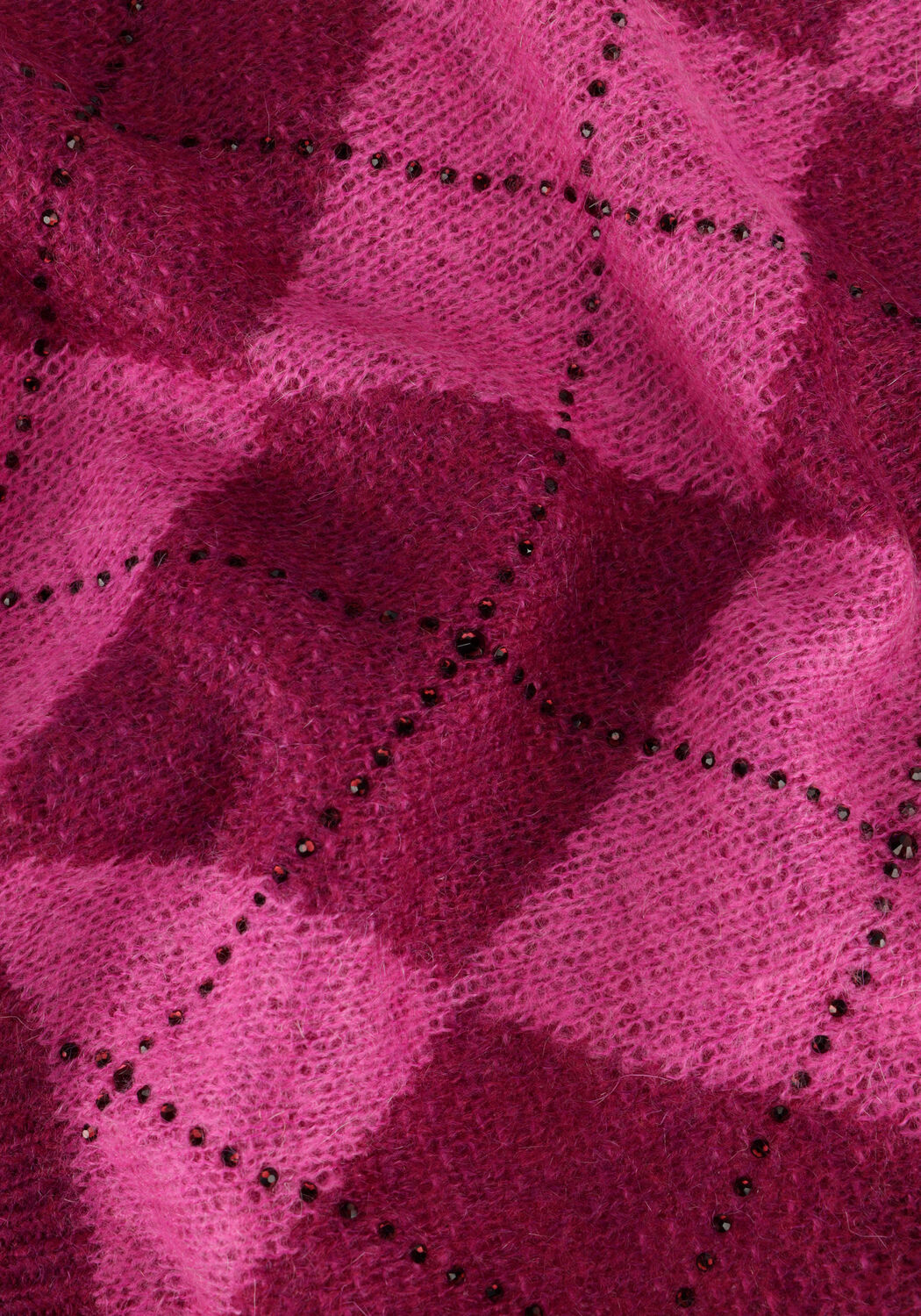 LIU JO Pull MAGLIA CHIUSA M/L JACQUARD GEOMETRIC en rose - large