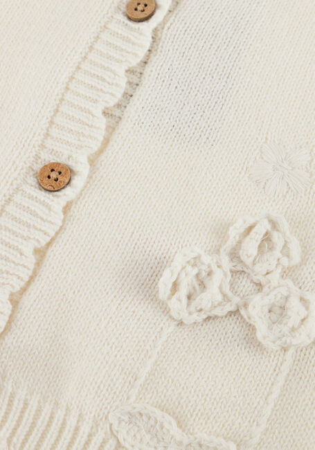 LIL' ATELIER Gilet NBFDOLA LS KNIT CARD LIL Blanc - large