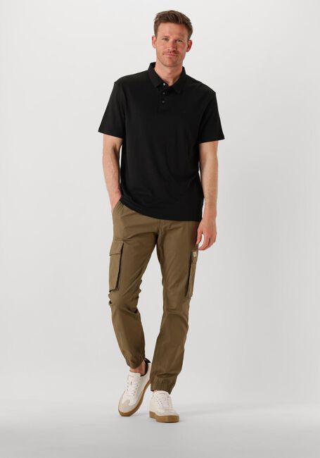 Zwarte CALVIN KLEIN Polo SS SUPIMA CHEST EMB - large