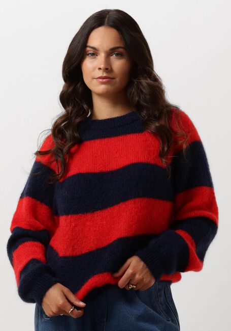 BY-BAR Pull SIAN STRIPE PULLOVER en rouge - large