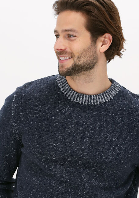 Donkerblauwe SELECTED MEN Trui SLHMARLED LS KNIT CREW NECK M - large