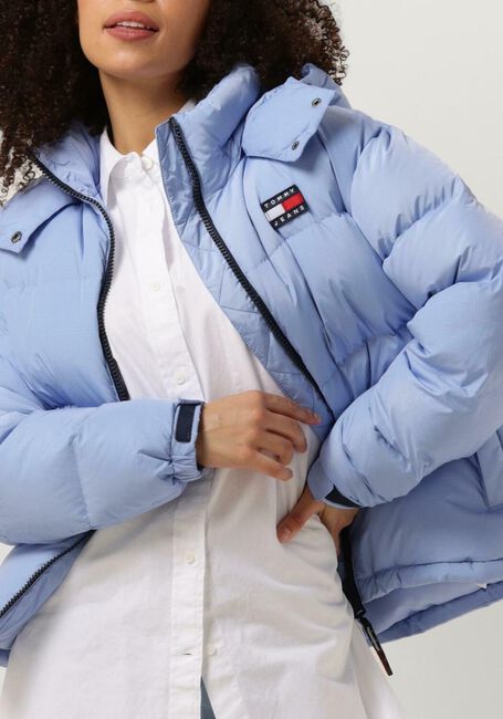Lichtblauwe TOMMY JEANS Gewatteerde jas TJW ALASKA PUFFER - large