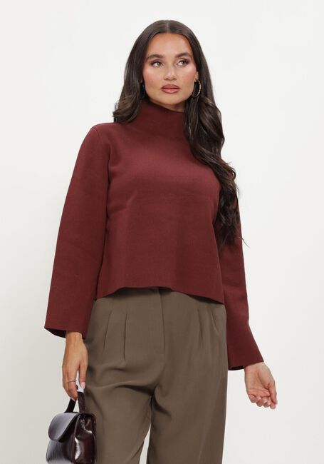 MINUS Pull MSLUPI HIGH NECK KNIT PULLOVER Bordeaux - large