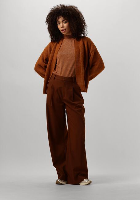 SUMMUM Haut SMOCKED TOP FINE LUREX JERSEY en marron - large