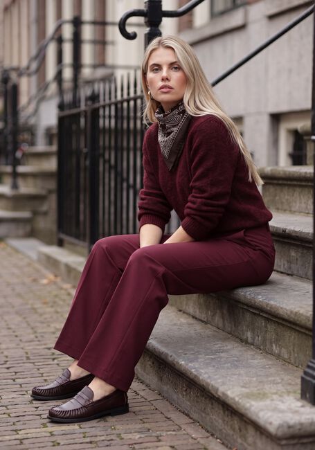 Bordeaux Y.A.S. Trui YASJOHI LS WOOL BLEND PULLOVER - large