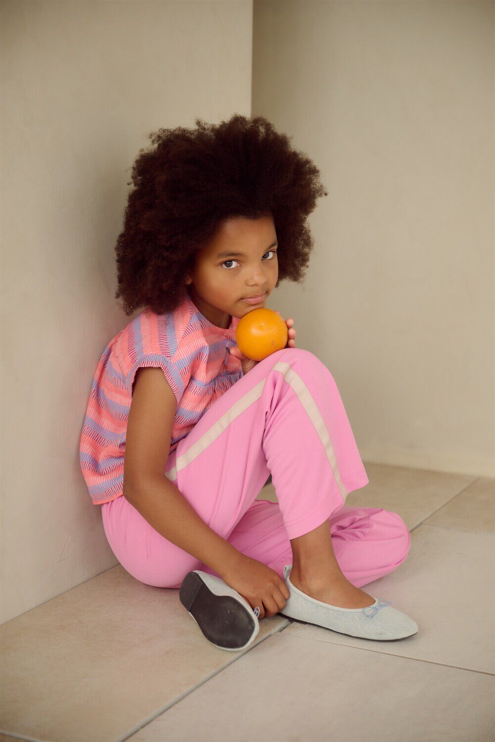 Roze NONO Joggingbroek SAYLA INTERLOCK PALAZZO PANTS - large