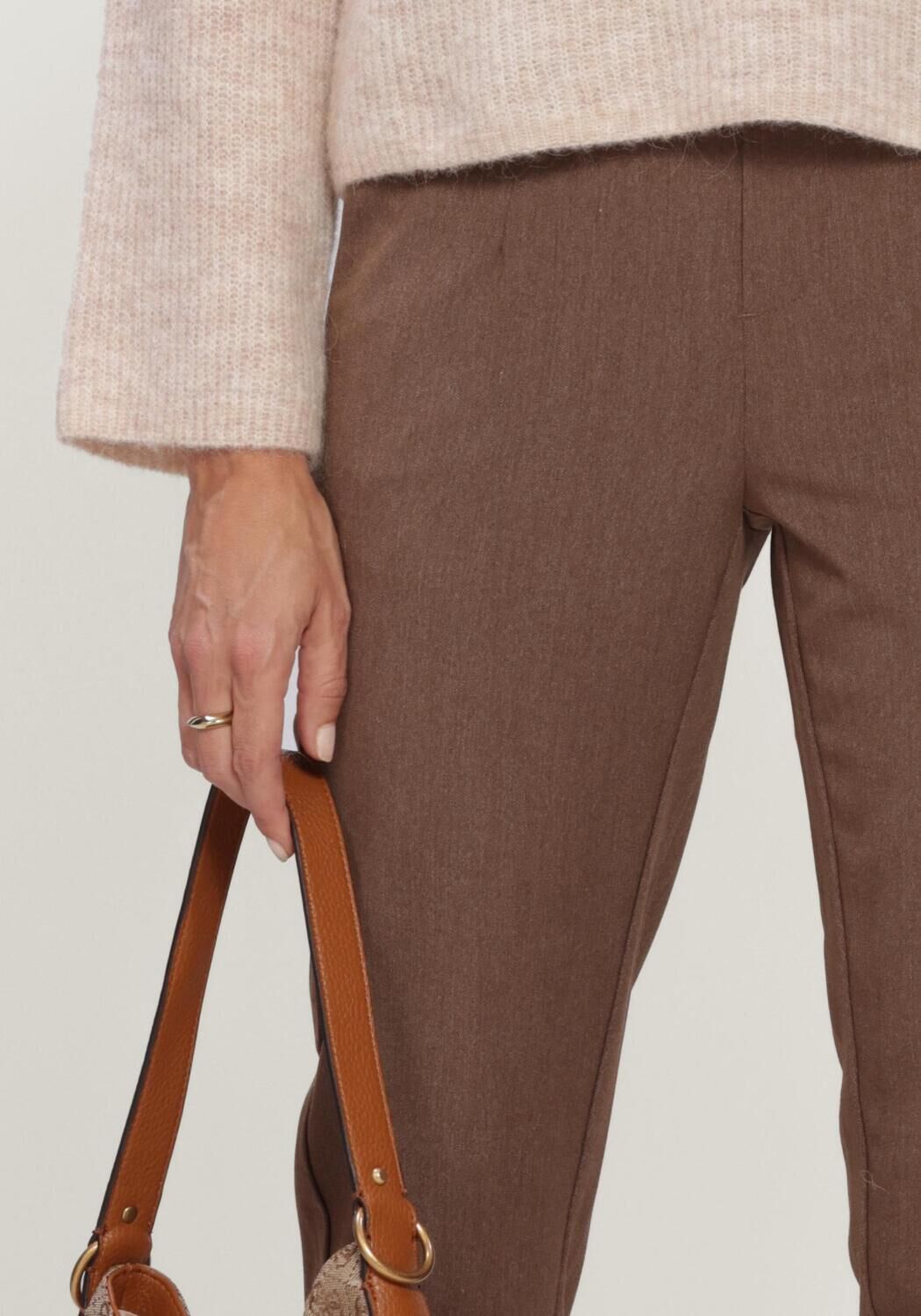 Bruine OBJECT Pantalon OBJLISA SLIM PANT NOOS - large