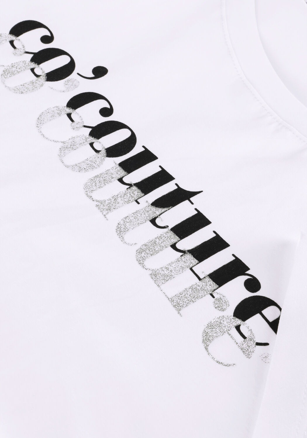 CO'COUTURE T-shirt GLITTER LOGO TEE en blanc - large