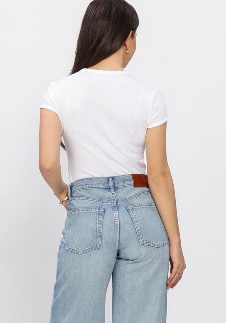 Witte CALVIN KLEIN T-shirt SS GRAPHIC LOGO BABY TEE - large