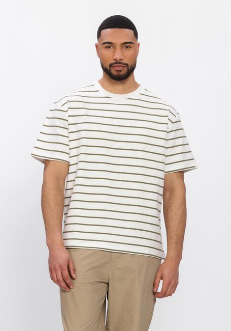 Ecru ANERKJENDT T-shirt AKVILLADS SEERSUCKER SS TEE - large