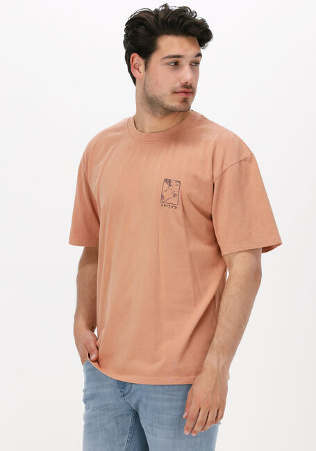 Oranje EDWIN T-shirt KISSU CHEST NATURAL TS - large