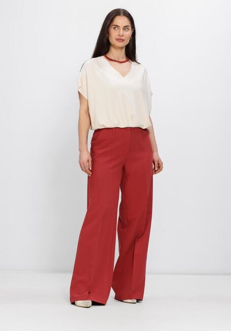 SUMMUM Pantalon TROUSERS FOAM UNI en rouge - large