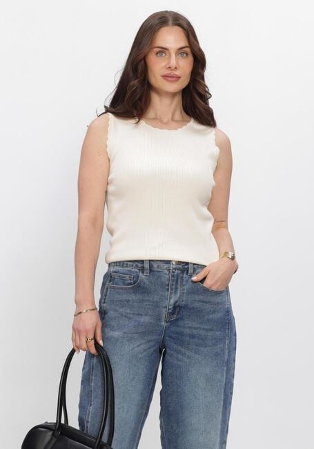 OBJECT Haut OBJKELLY S/L RE O-NECK TOP en beige - large