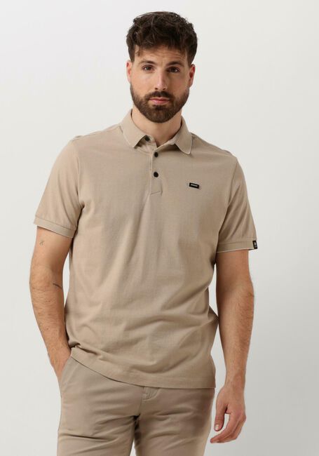 Beige VANGUARD Polo SHORT SLEEVE POLO PIQUE WAFFLE STRUCTURE - large