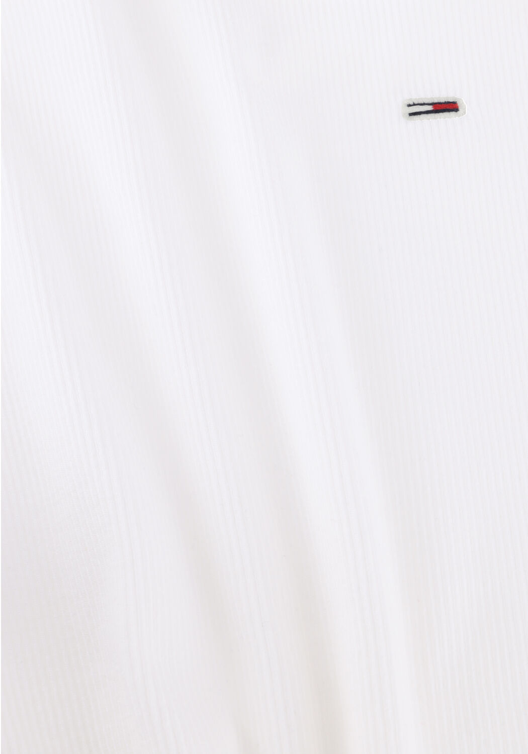 TOMMY JEANS Haut TJW SLIM ESSENTIAL RIB SS en blanc - large