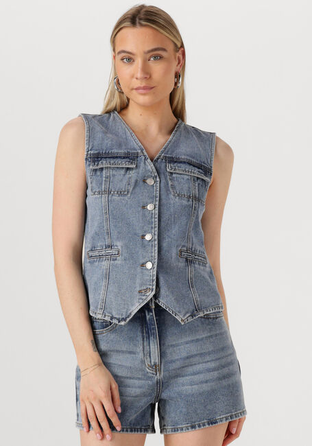 Blauwe ROUGE EDIT Gilet ROUJOLIE DENIM WAISTCOAT - large