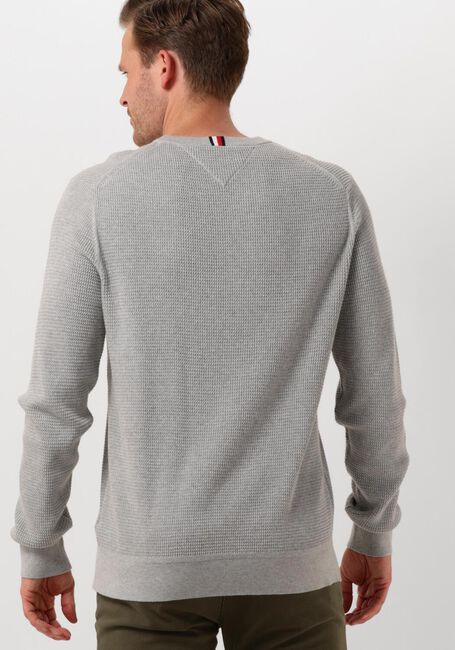 TOMMY HILFIGER Pull REFINED STRUCTURE CR en gris - large