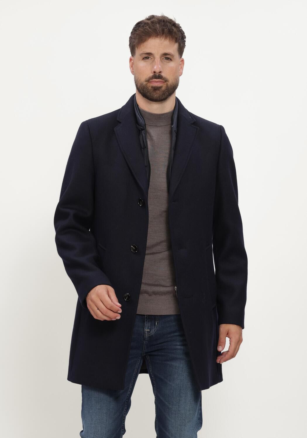 STEFANO LAURAN Manteau SL-CASPER Bleu fonc&eacute; - large