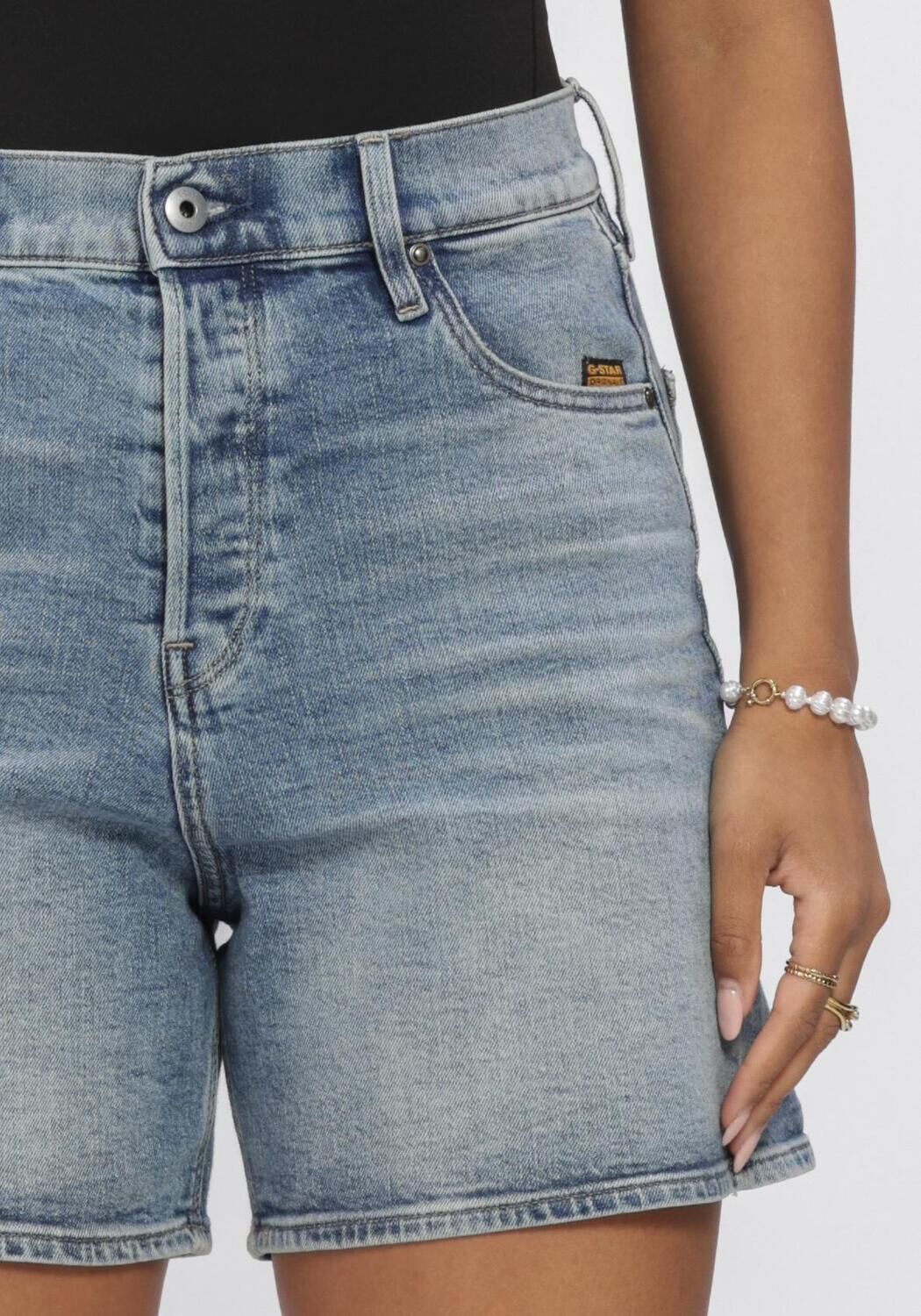 Blauwe G-STAR RAW Jeans JETT HIGH SHORT CLEAN EDGE WMN - large