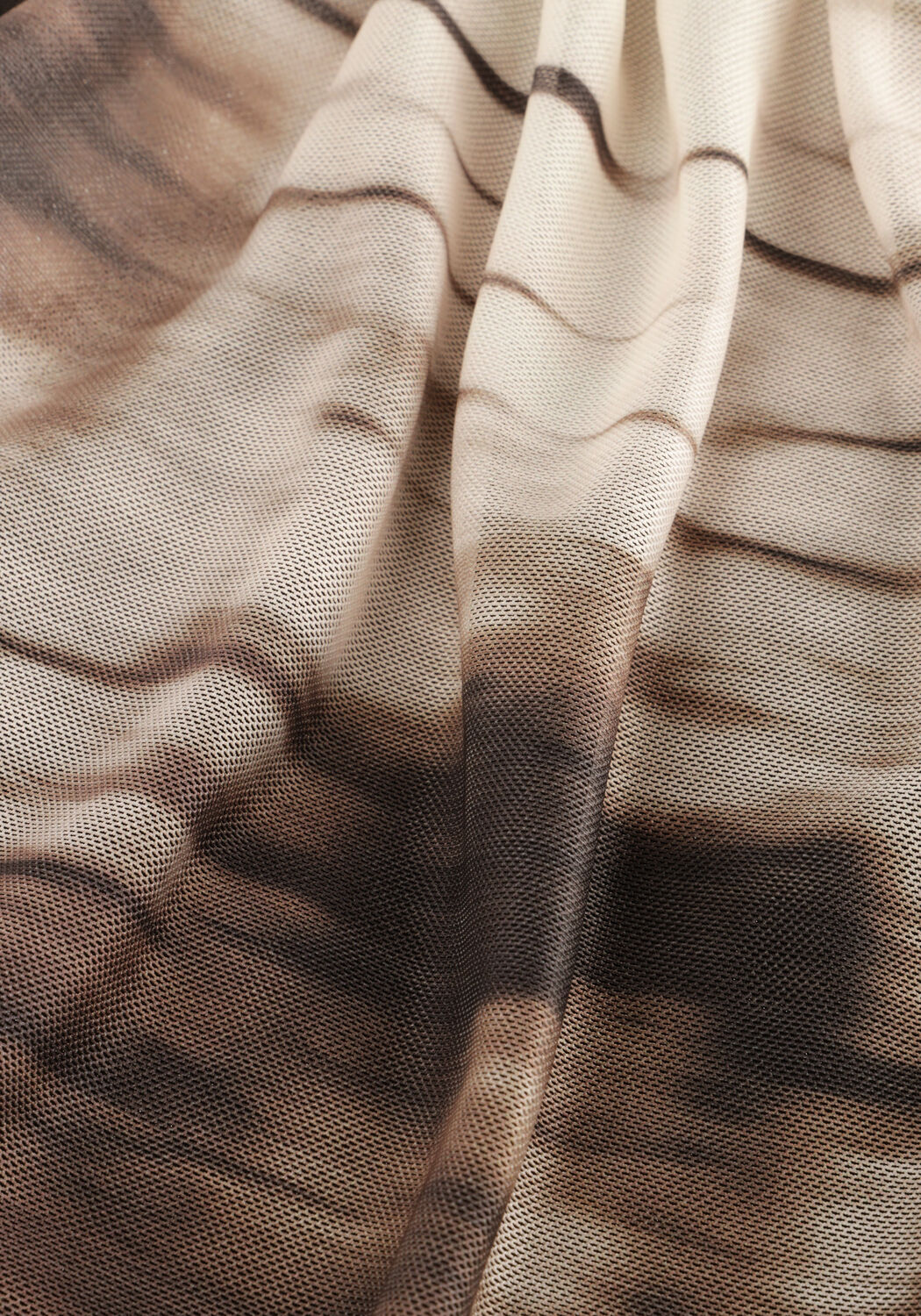 Bruine NEO NOIR Maxi jurk ONESSA FADED MESH DRESS - large