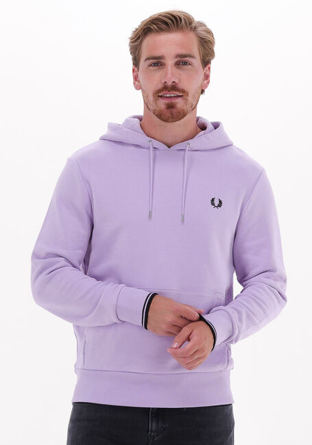 FRED PERRY TIPPED HOODED SWEATSHIRT Pulls & Gilets Lilas - large