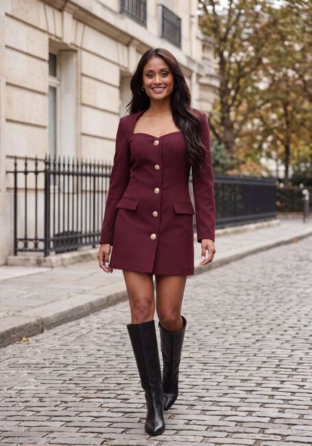 JOSH V Mini robe ELY DRESS Bordeaux - large