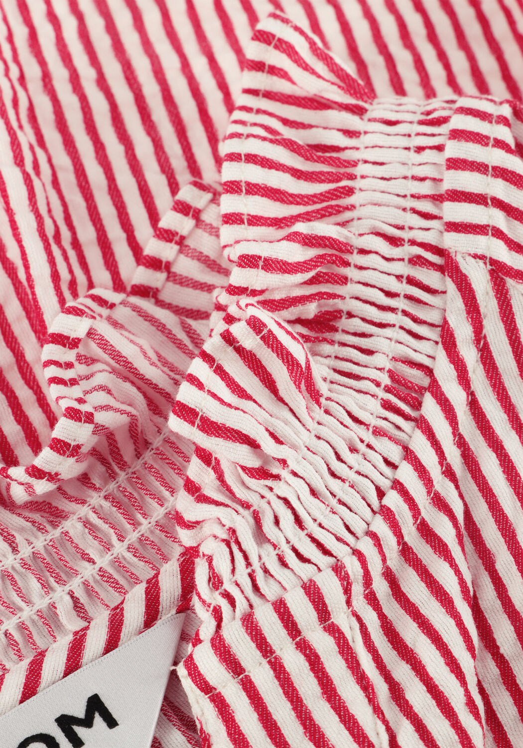 POM AMSTERDAM BLOUSE SEERSUCKER RED WHITE Blouses en rouge - large